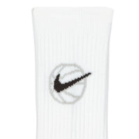 Nike Everyday Crew Basketball Socks (3 Pair) WHITE/BLACK
