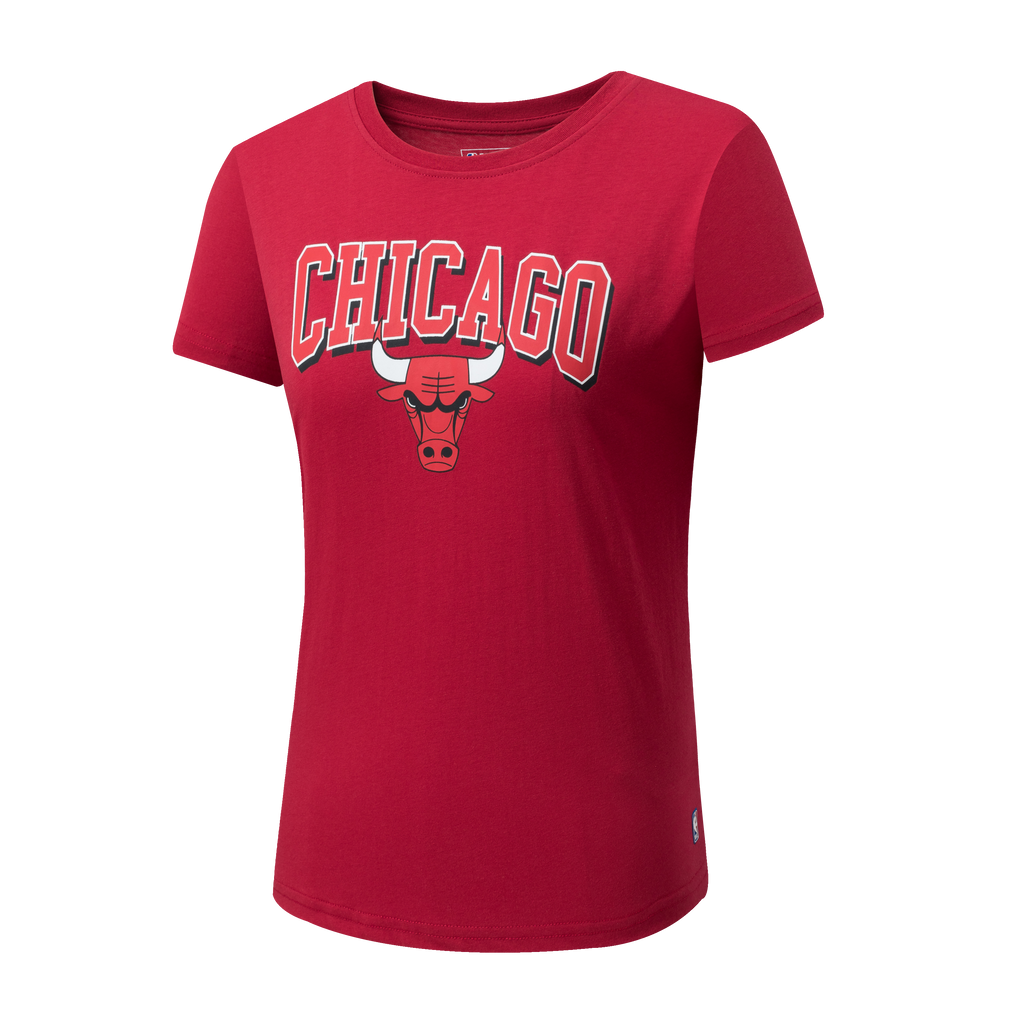 NBA Team Logo Print Regular Fit T-shirt - RED1, BULLS