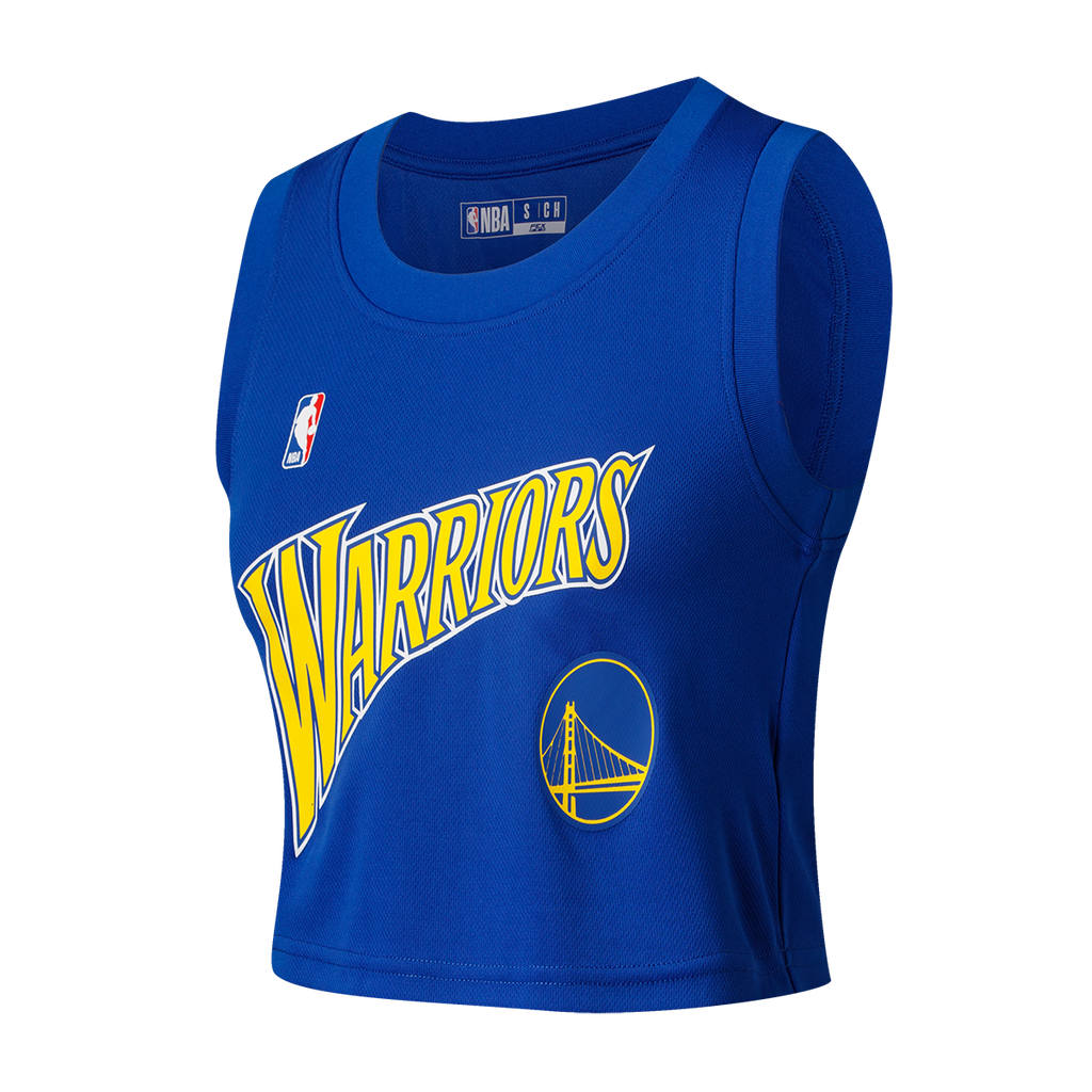 NBA Team Print Cropped Tank - BLUE1, WARRIORS