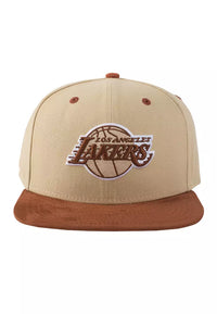 NBA Luxe Suede Flat Snapback Cap - Los Angeles Lakers