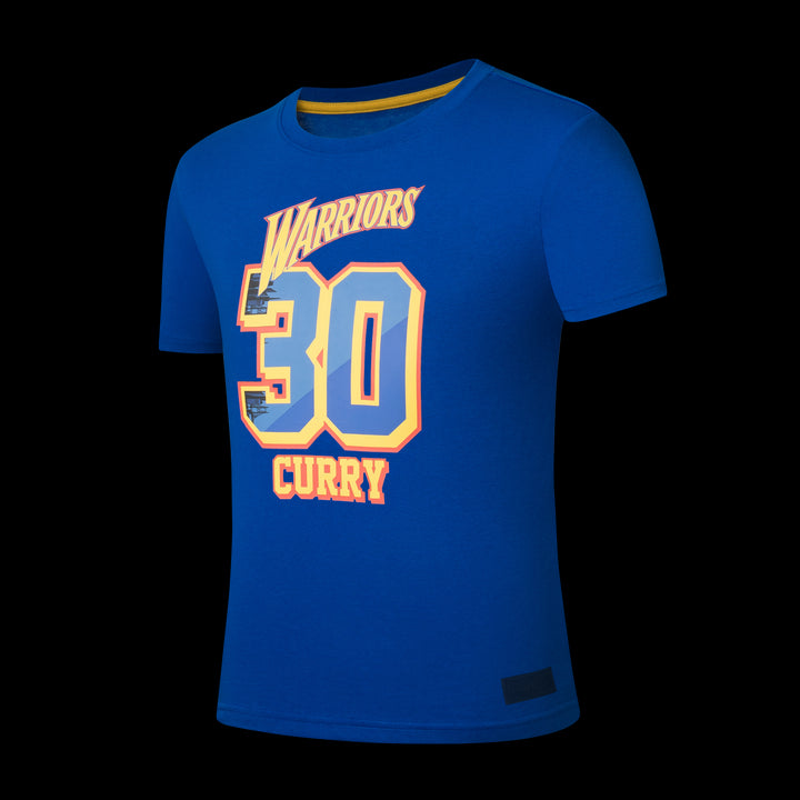 NBA Loose Fit Rubber Print Kids T-shirt - Curry Golden State Warriors