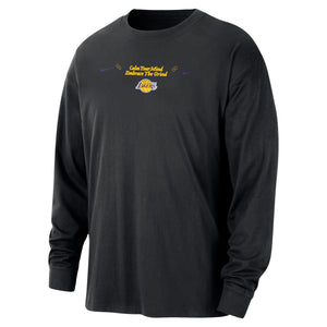 Men's Nike NBA Max90 Los Angeles Lakers Long-Sleeve T-Shirt