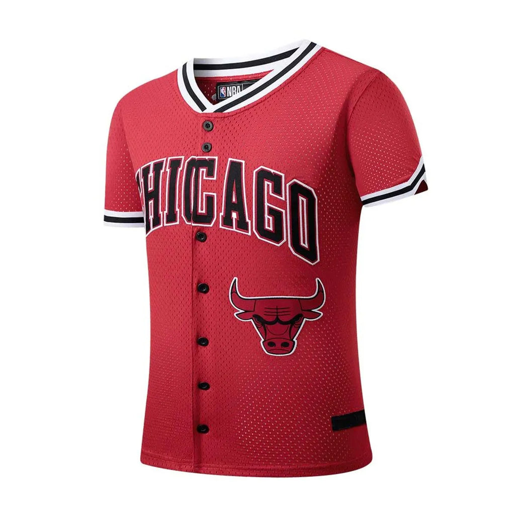 NBA Front Wordmark Patch Regular Fit Jersey - Chicago Bulls