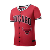NBA Front Wordmark Patch Regular Fit Jersey - Chicago Bulls