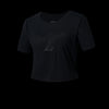 NBA Wordmark Embroidery Boxy Fit Cropped Top - BLACK LAKERS