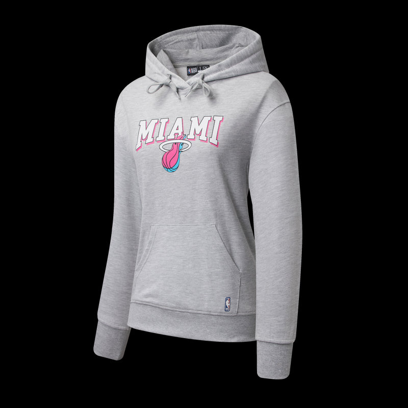 NBA Team Print Loose Hoodie - GRAY1, HEAT