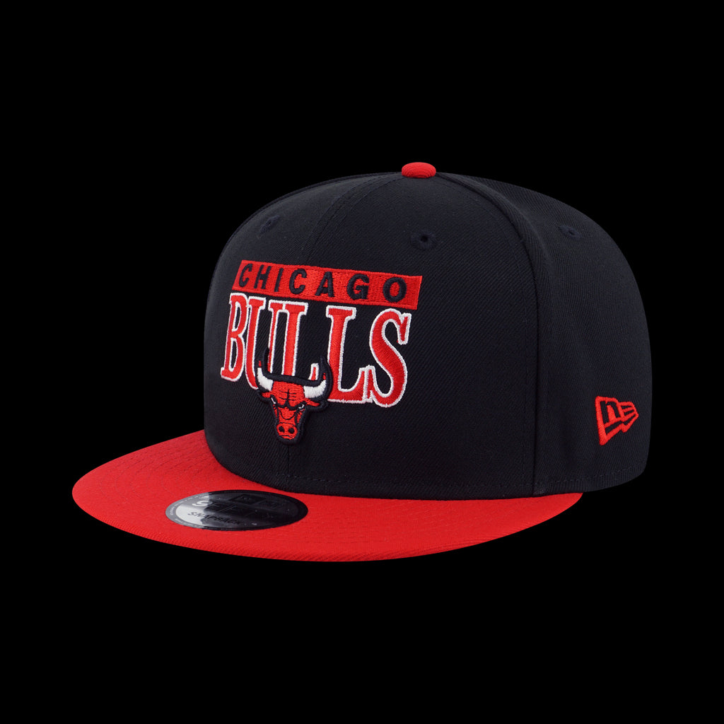 Chicago Bulls NBA Two Tone Block Official Team Color 9FIFTY Snapback Cap