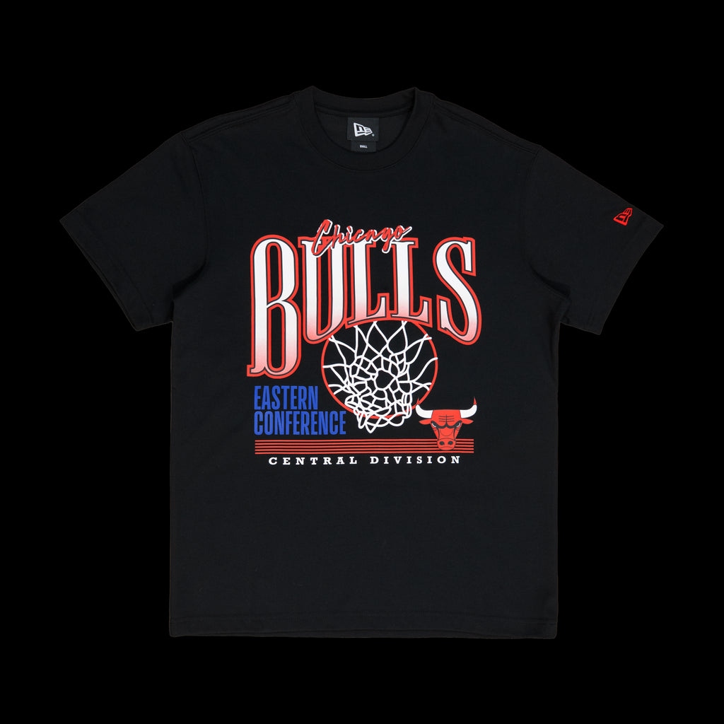 New Era Chicago Bulls Infilled Black COOLERA Short Sleeve T-Shirt