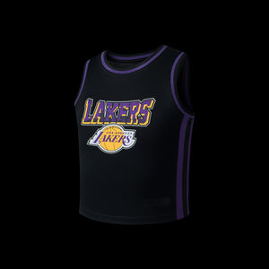 NBA Regular Fit Rubber Print Kids Tank Top - Los Angeles Lakers
