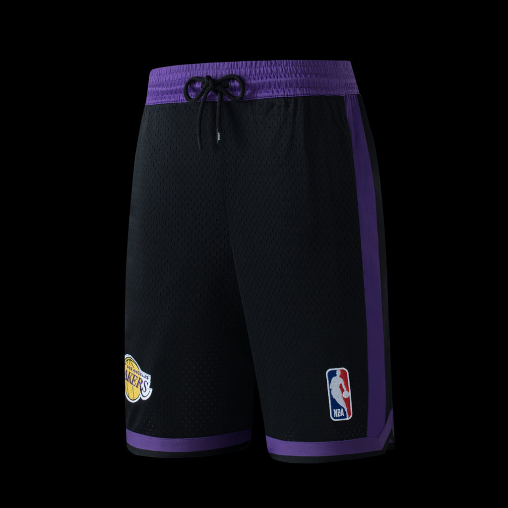 NBA Regular Fit Rubber Print Kids Shorts - Los Angeles Lakers