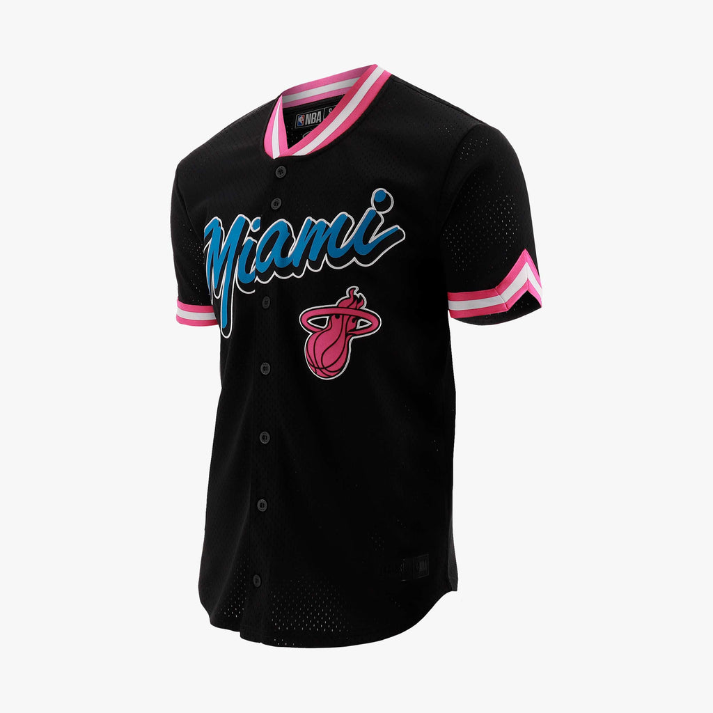 NBA Front Wordmark Patch Regular Fit Jersey - Miami Heat