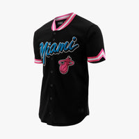 NBA Front Wordmark Patch Regular Fit Jersey - Miami Heat