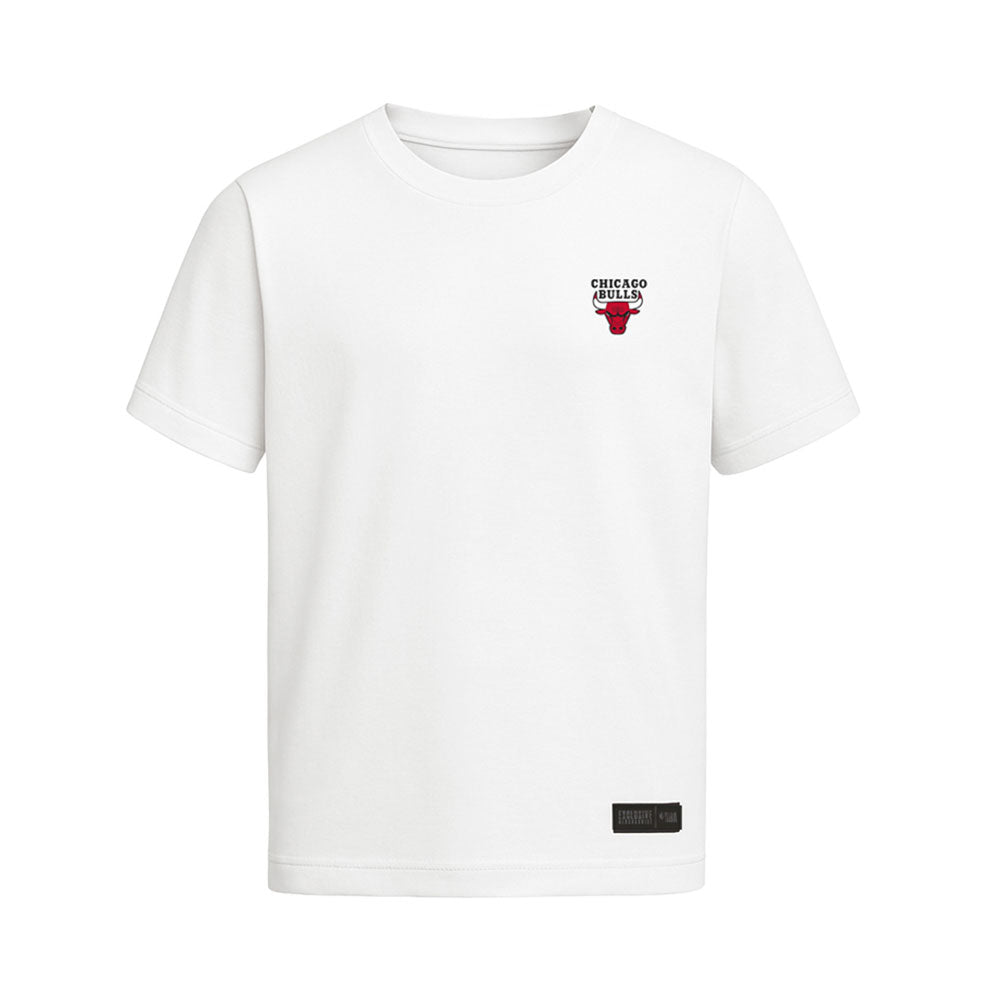 NBA Real Hoops Regular Crew Neck T-shirt - Chicago Bulls White