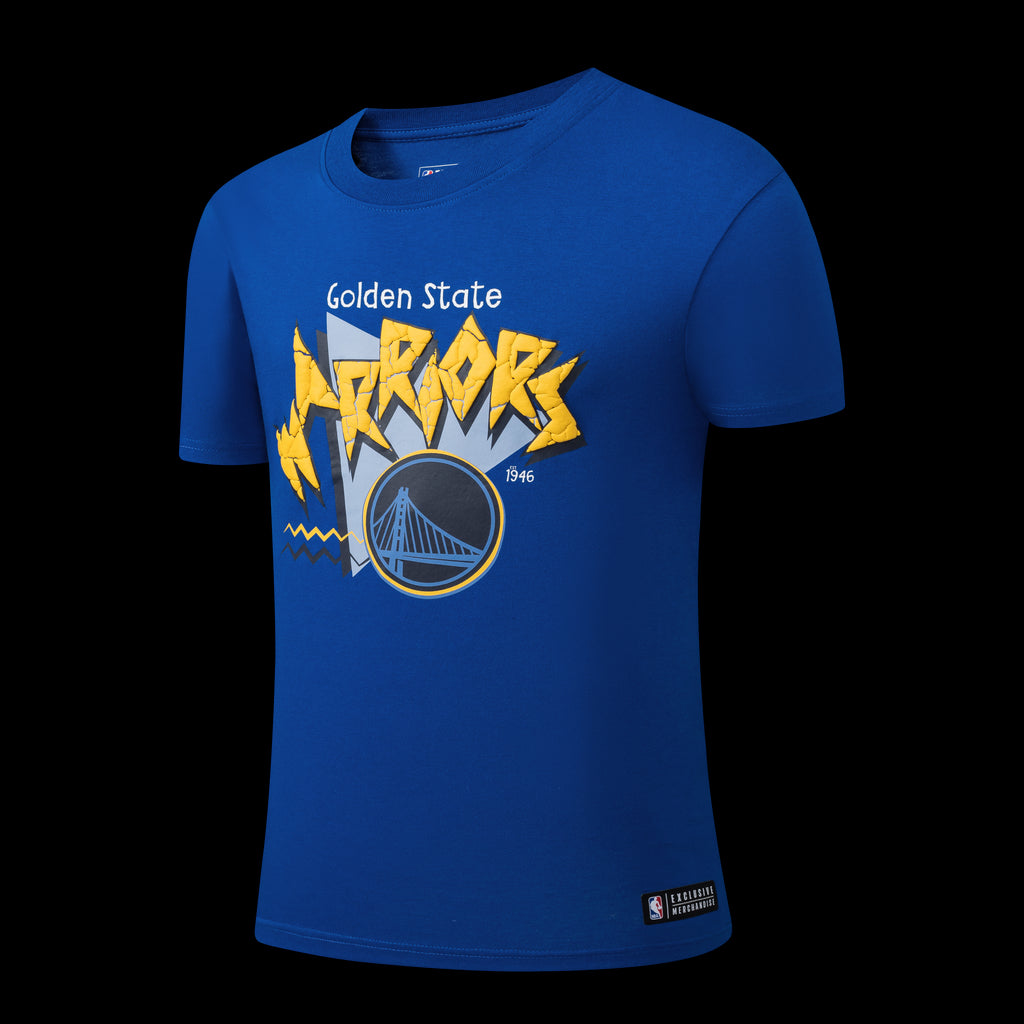 NBA Golden State Warriors Front Cracked And Puff Print Regular Fit