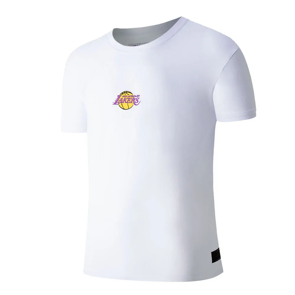 NBA Basics Embroidered Team Logo Loose Fit Mens T-Shirt - Los Angeles Lakers