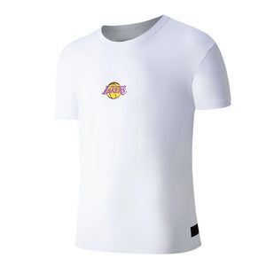 NBA Basics Embroidered Team Logo Loose Fit Mens T-Shirt - Los Angeles Lakers