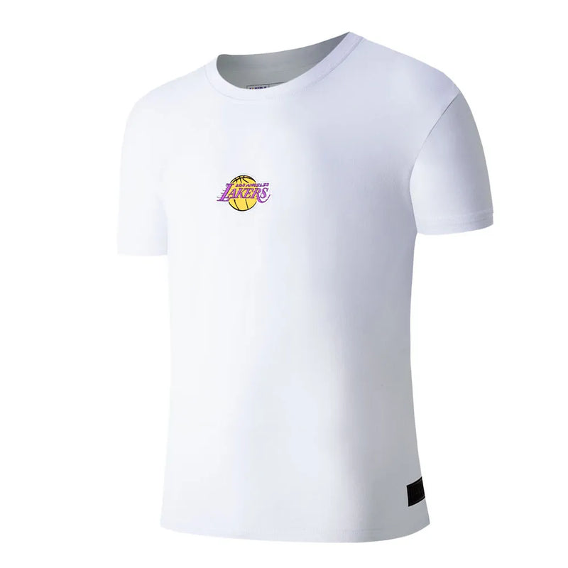 NBA Basics Embroidered Team Logo Loose Fit Mens T-Shirt - Los Angeles Lakers