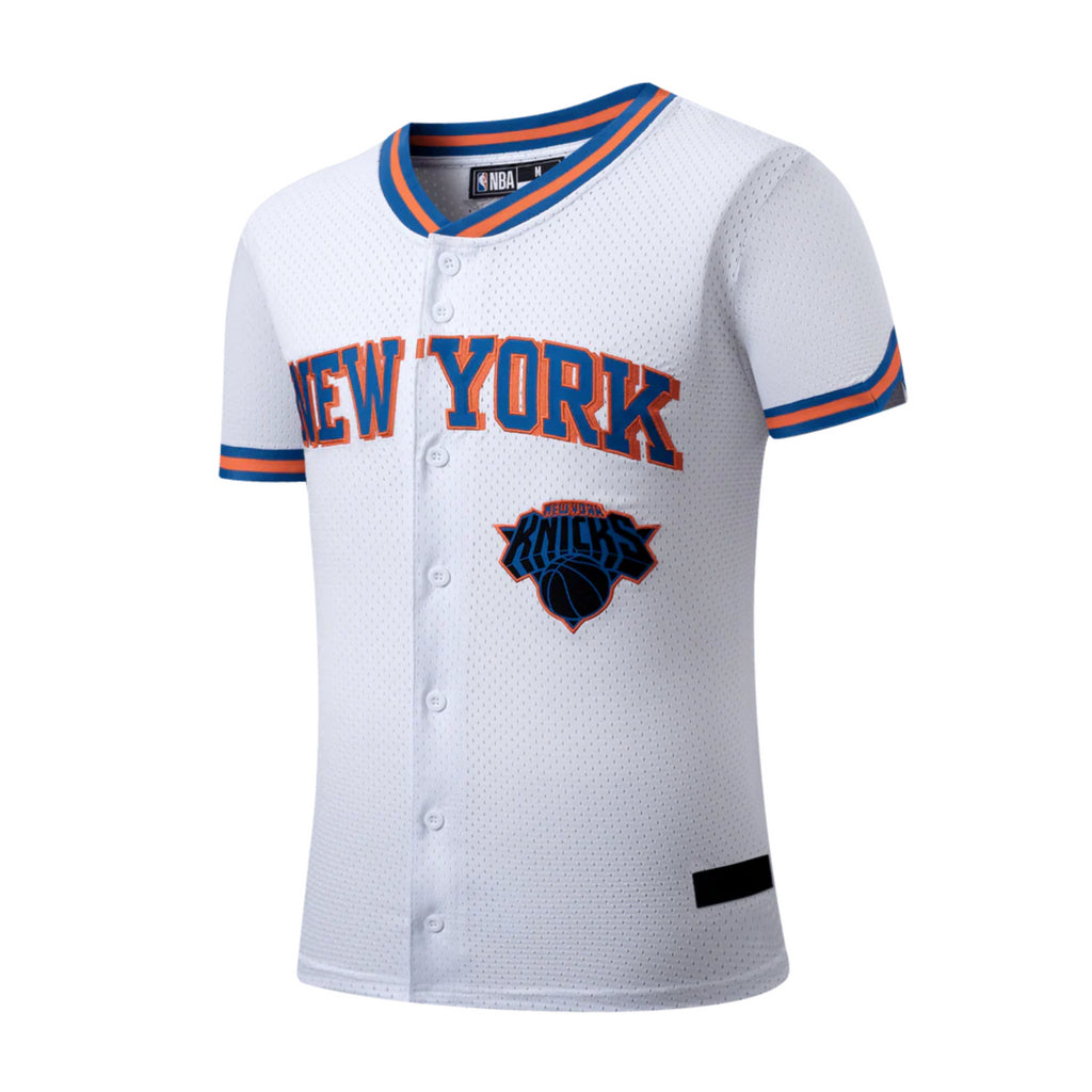 NBA Front Wordmark Patch Regular Fit Jersey - New York Knicks