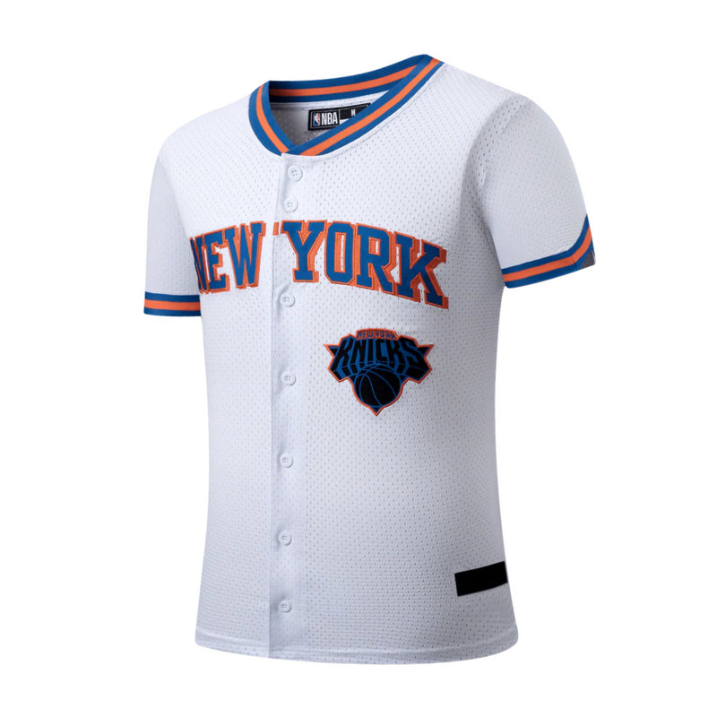 NBA Front Wordmark Patch Regular Fit Jersey - New York Knicks
