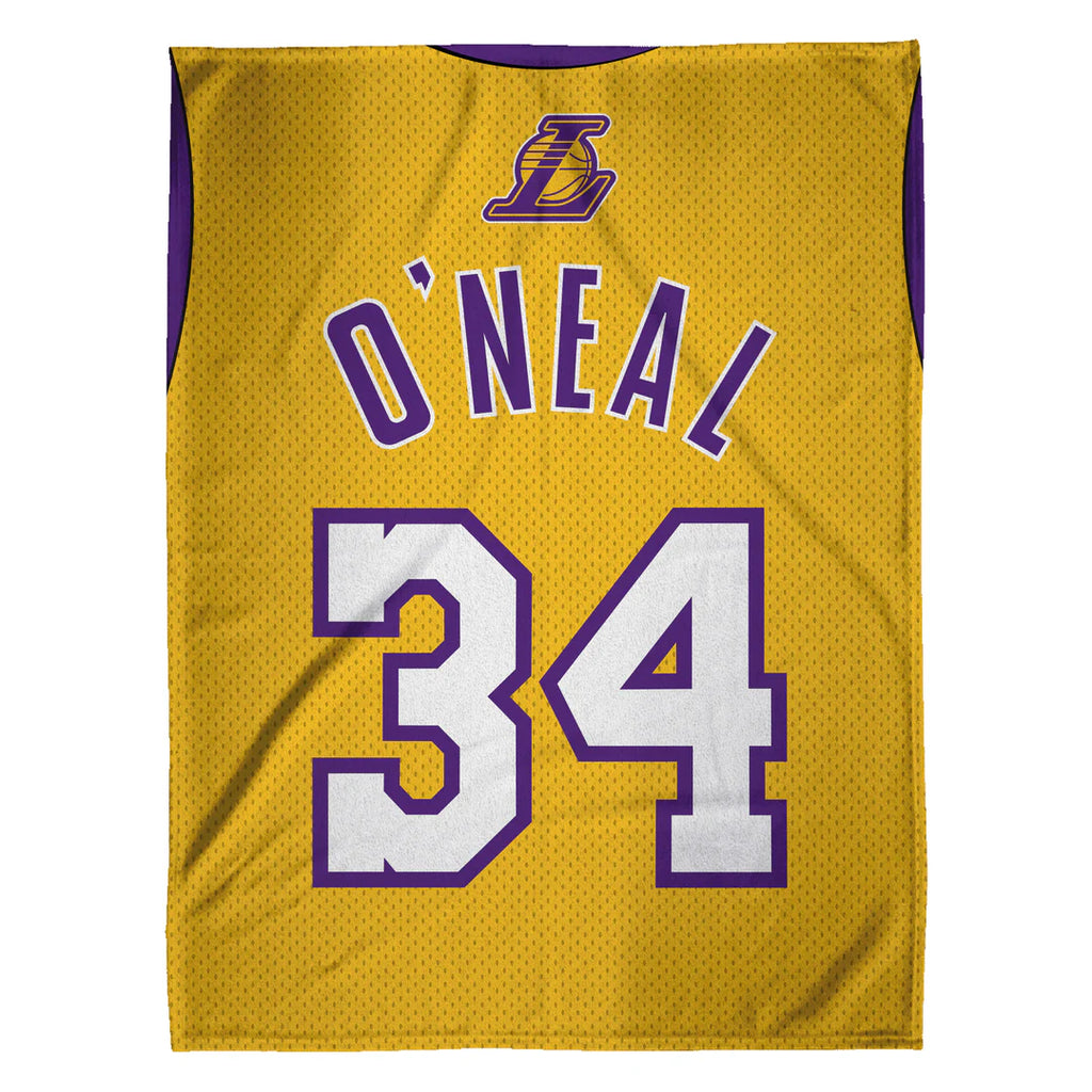 Los Angeles Lakers Shaquille O'Neal 60" x 80" Raschel Throw Blanket