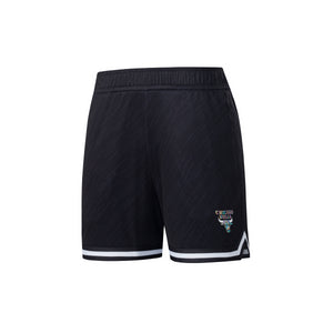 NBA Front Holographic Print Regular Fit Basketball Shorts - Bulls