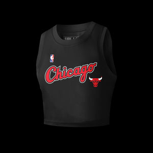 NBA Team Print Cropped Tank - BULLS