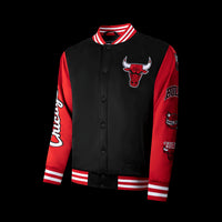 NBA Logo Patches RF Satin Bomber Jacket - Chicago Bulls