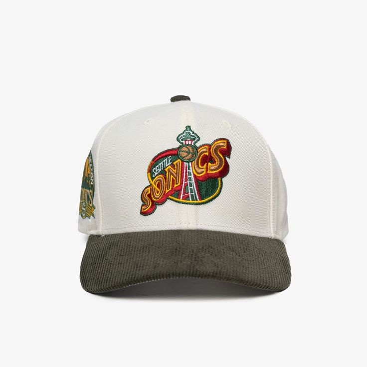 Seattle Supersonics Corduroy Visor Pro Crown Snapback