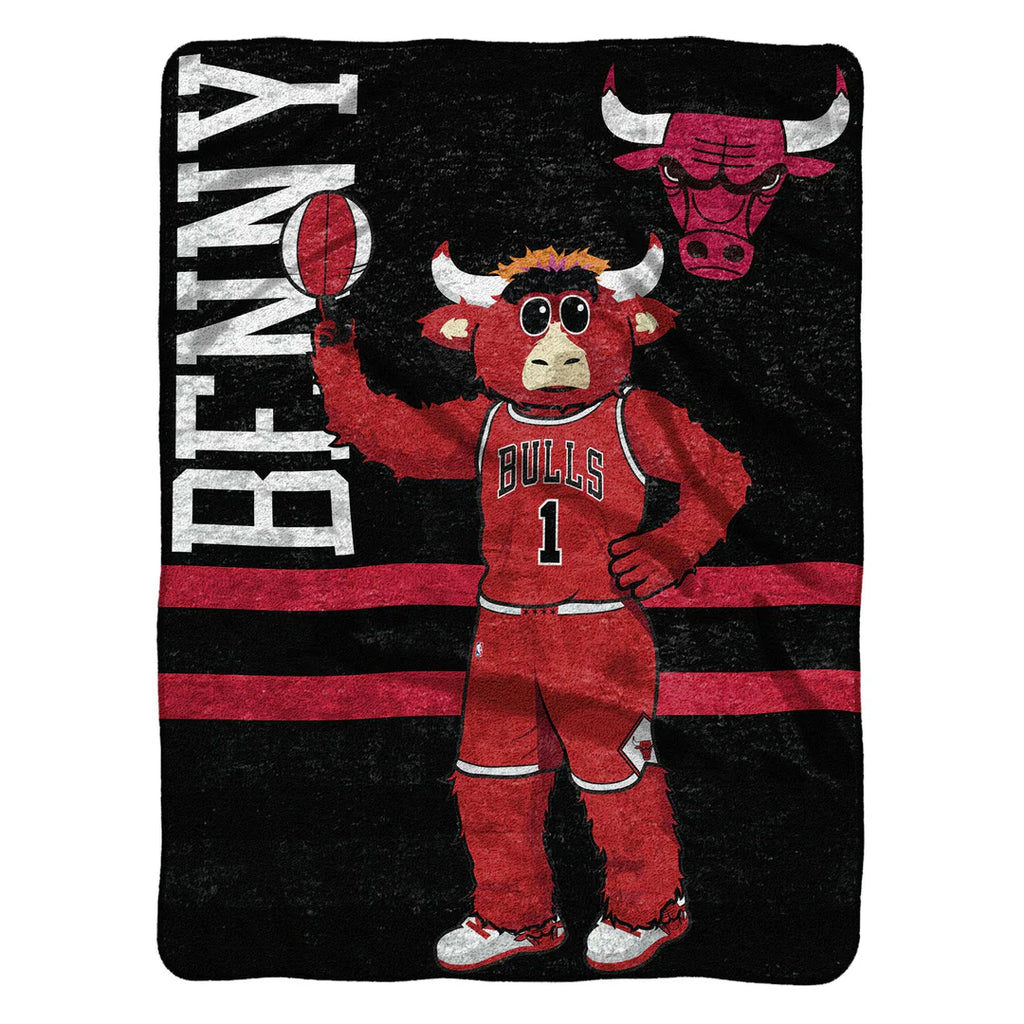 Chicago Bulls Benny The Bull 60" x 80" Raschel Throw Blanket