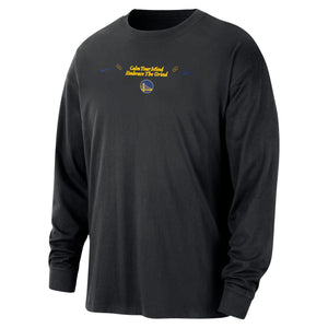 Men's Nike NBA Max90 Golden State Warriors Long-Sleeve T-Shirt