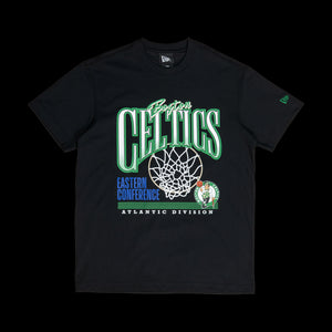 New Era Boston Celtics Infilled Black COOLERA Short Sleeve T-Shirt