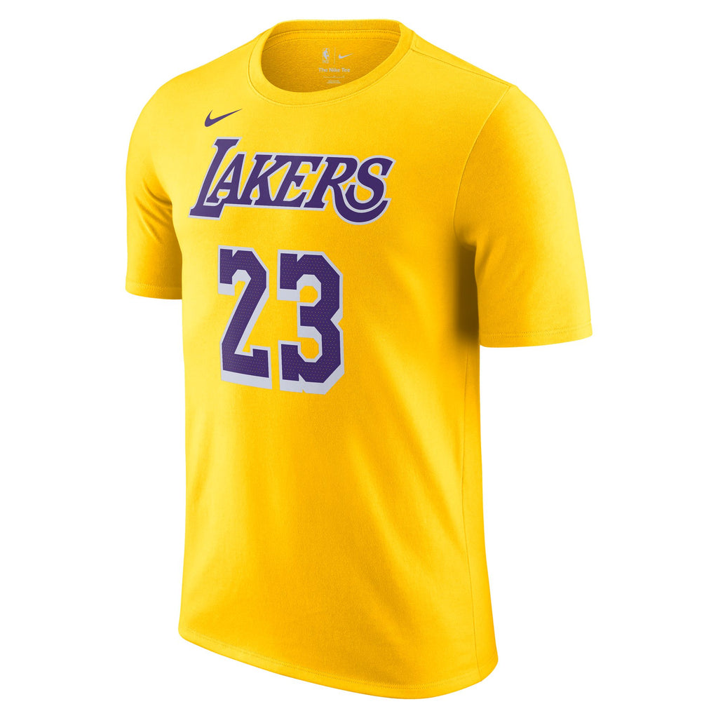 LeBron James Los Angeles Lakers Icon Edition Men's Nike NBA T-Shirt