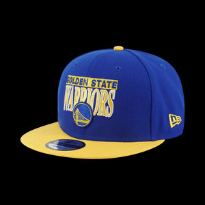 Golden State Warriors NBA Two Tone Block Official Team Color 9FIFTY Snapback Cap