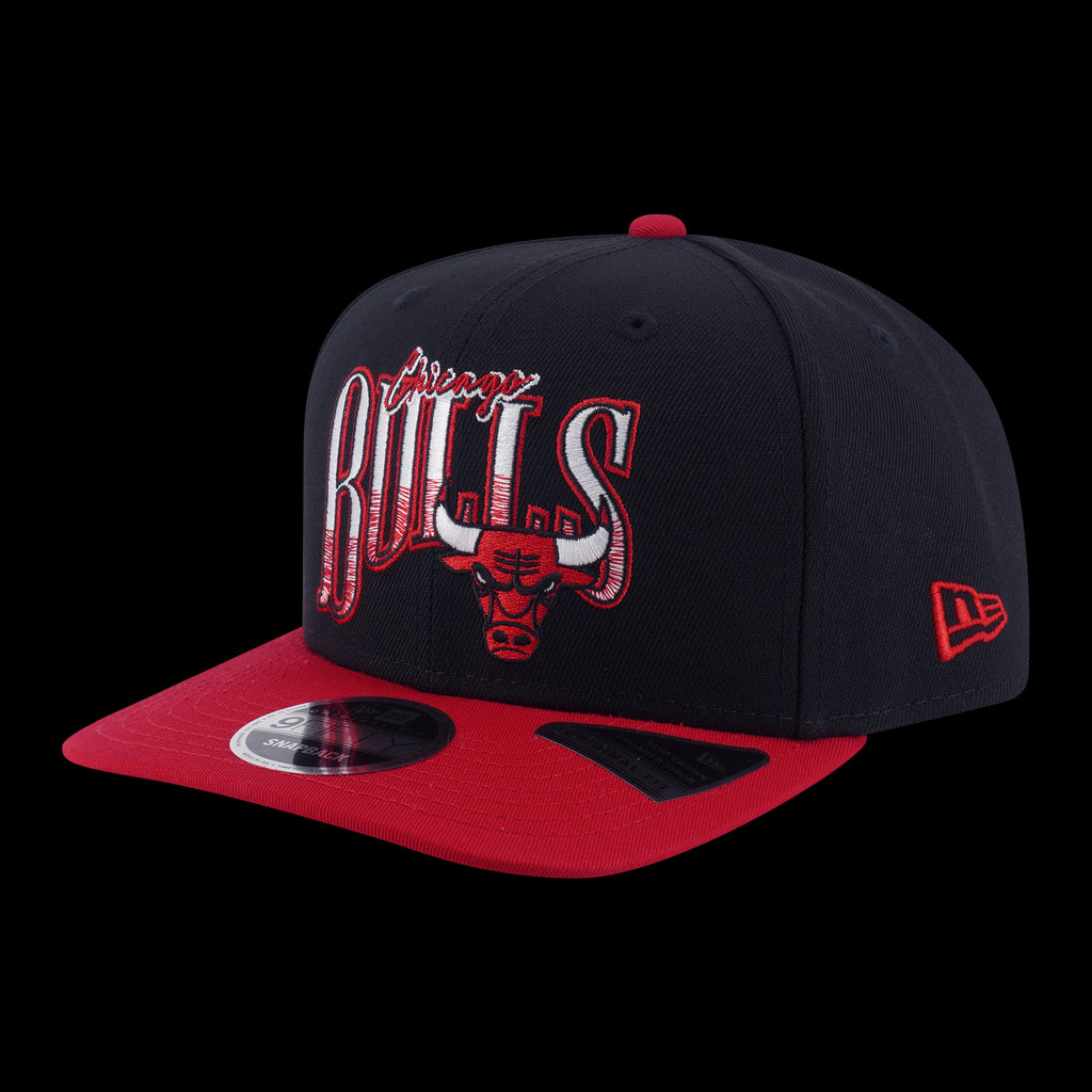 New Era Chicago Bulls Nba Infilled Black 9Fifty Of Pcv Cap