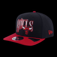 New Era Chicago Bulls Nba Infilled Black 9Fifty Of Pcv Cap