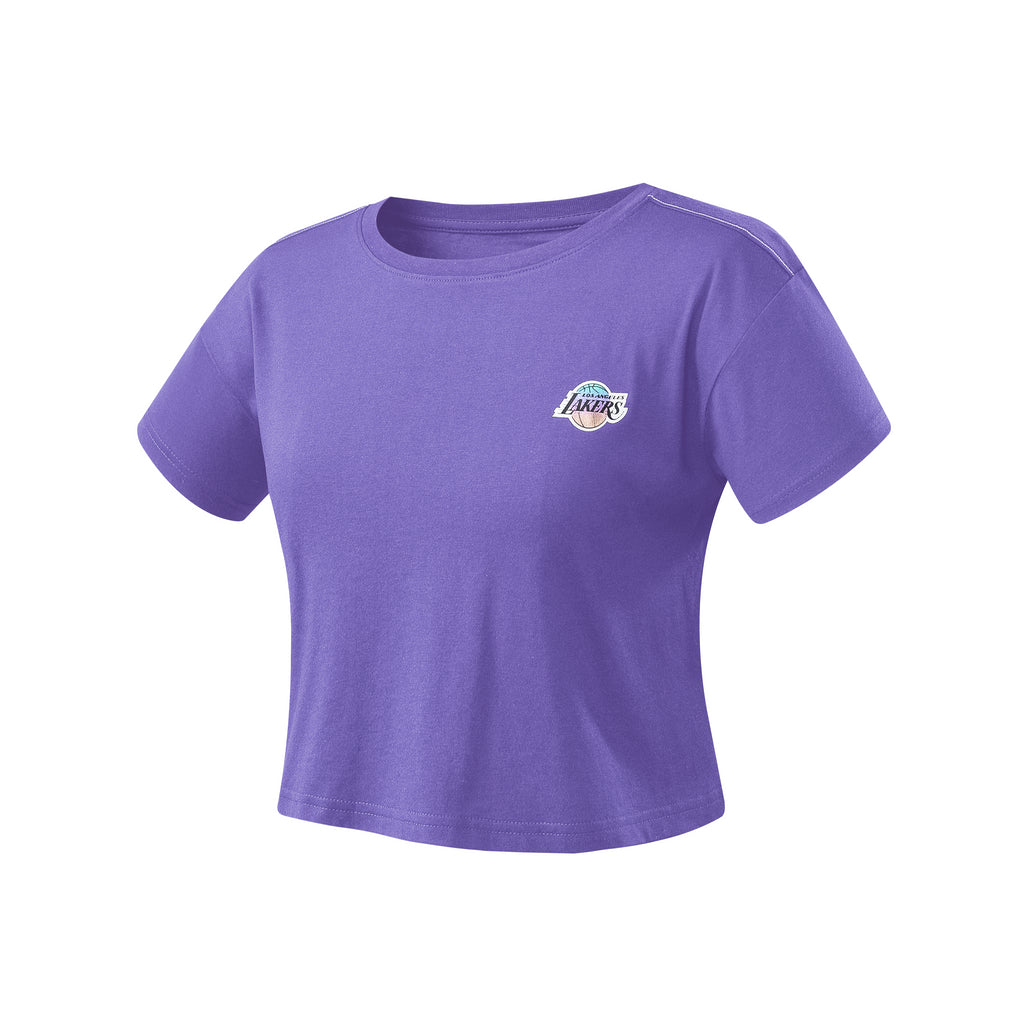 NBA Back Holographic Print Boxy Fit T-shirt - Los Angeles Lakers