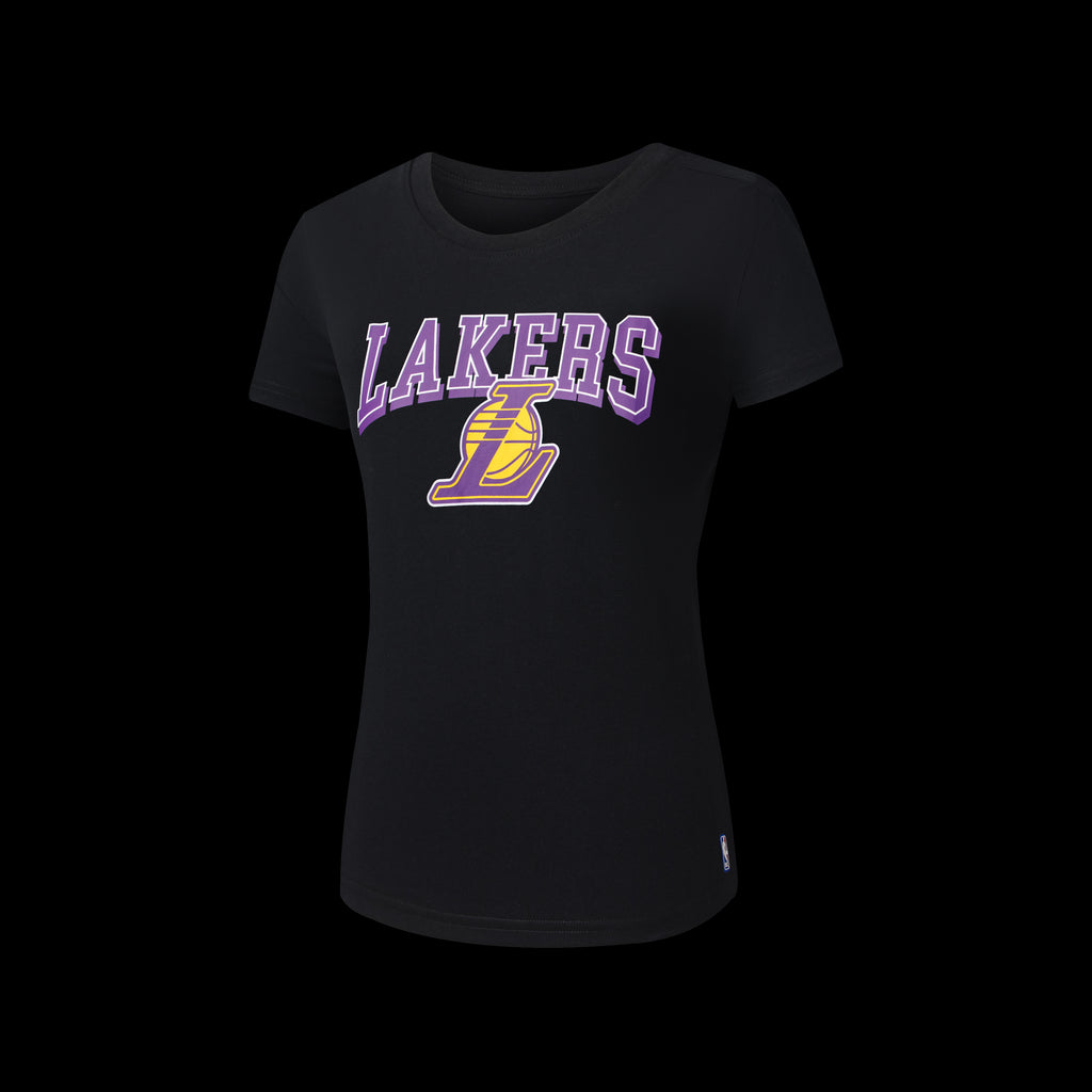 NBA Team Logo Print Regular Fit T-shirt - BLACK1, LAKERS