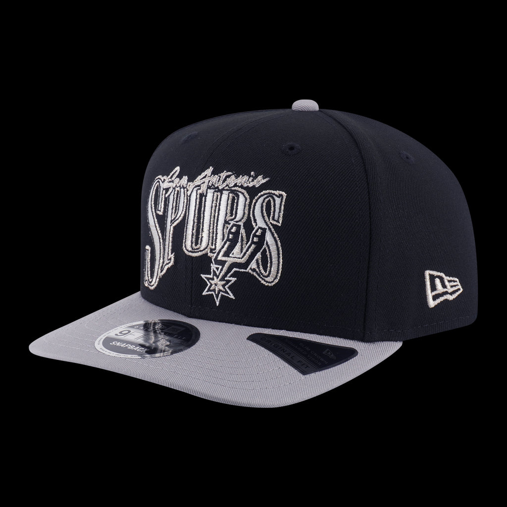 New Era San Antonio Spurs Nba Infilled Black 9Fifty Of Pcv Cap