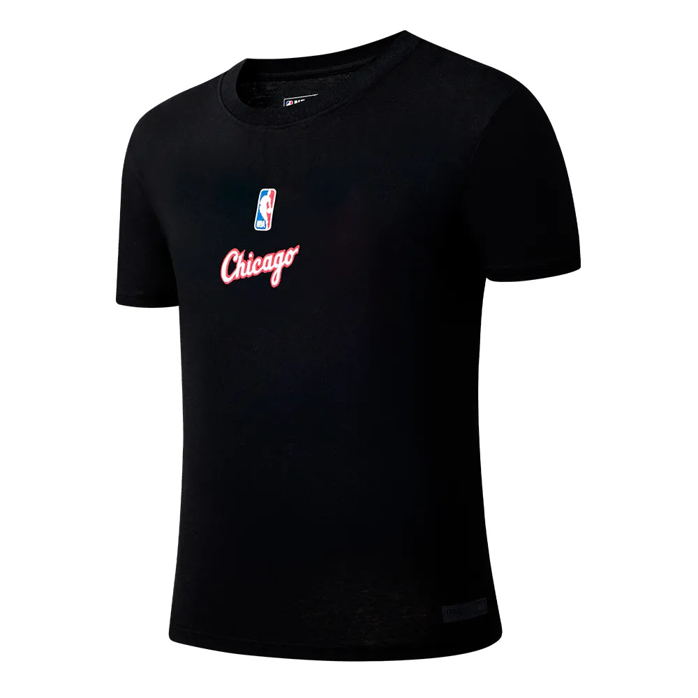 NBA Front Embroidery Loose Fit T-shirt - Chicago Bulls