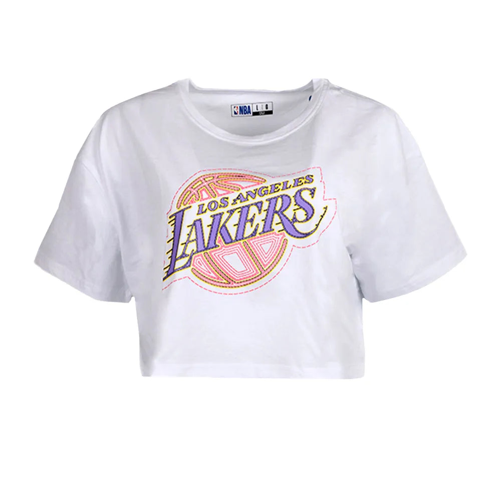 NBA Stitches Boxy Crop Top - Los Angeles Lakers