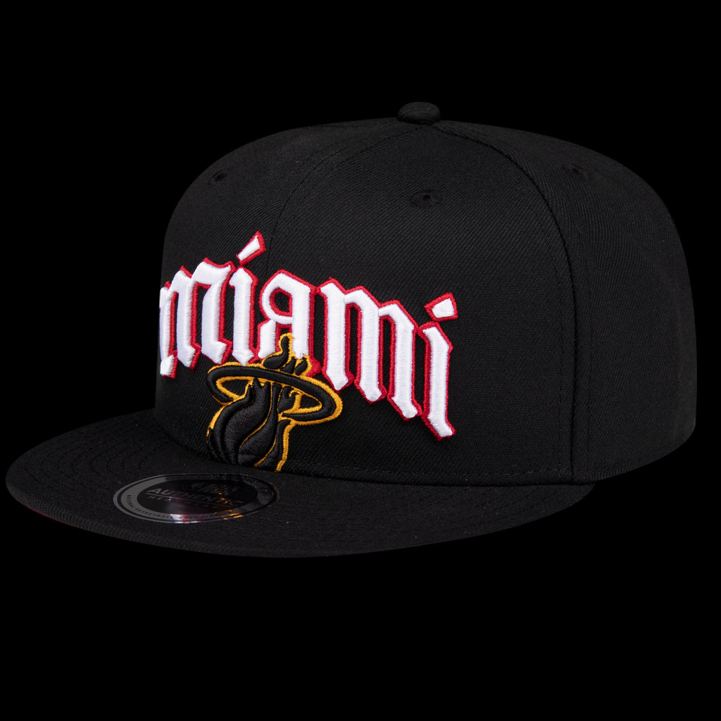 NBA Embroidered Flat Cap - Miami Heat