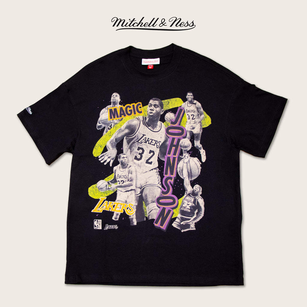 Mitchell & Ness Los Angeles Lakers Magic Johnson Abstract Player T-Shirt