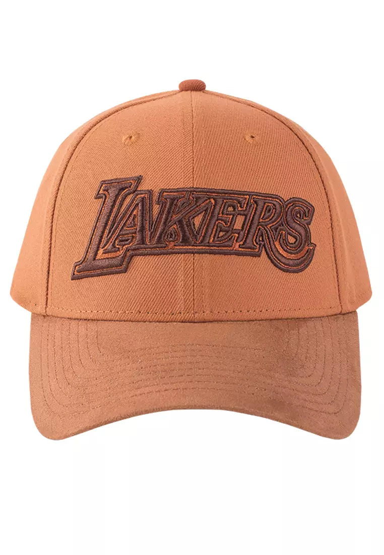 NBA Luxe Suede Curve Structured Cap - Los Angeles Lakers