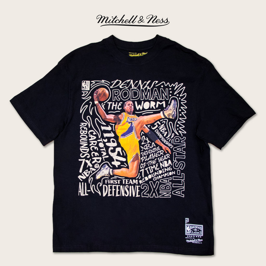 Mitchell & Ness Los Angeles Lakers Dennis Rodman Player Abstract T-Shirt