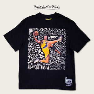 Mitchell & Ness Los Angeles Lakers Dennis Rodman Player Abstract T-Shirt
