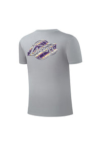 NBA Front Gradient Print Regular Fit T-shirt - Los Angeles Lakers GRAY