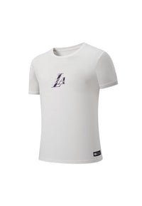 NBA Front Gradient Print Regular Fit T-shirt - Los Angeles Lakers WHITE