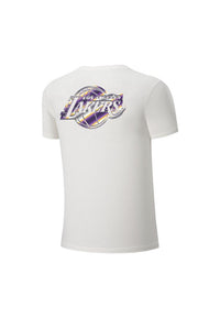 NBA Front Gradient Print Regular Fit T-shirt - Los Angeles Lakers WHITE