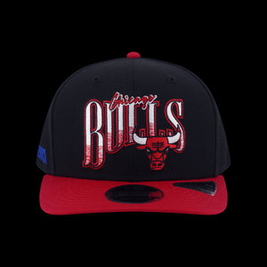 New Era Chicago Bulls Nba Infilled Black 9Fifty Of Pcv Cap