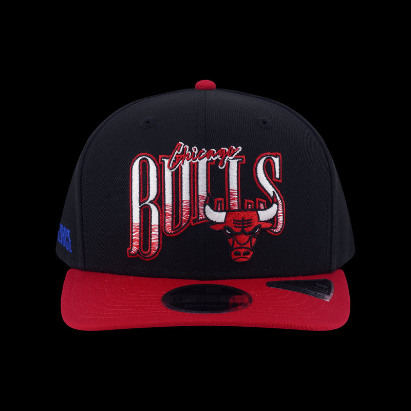 New Era Chicago Bulls Nba Infilled Black 9Fifty Of Pcv Cap